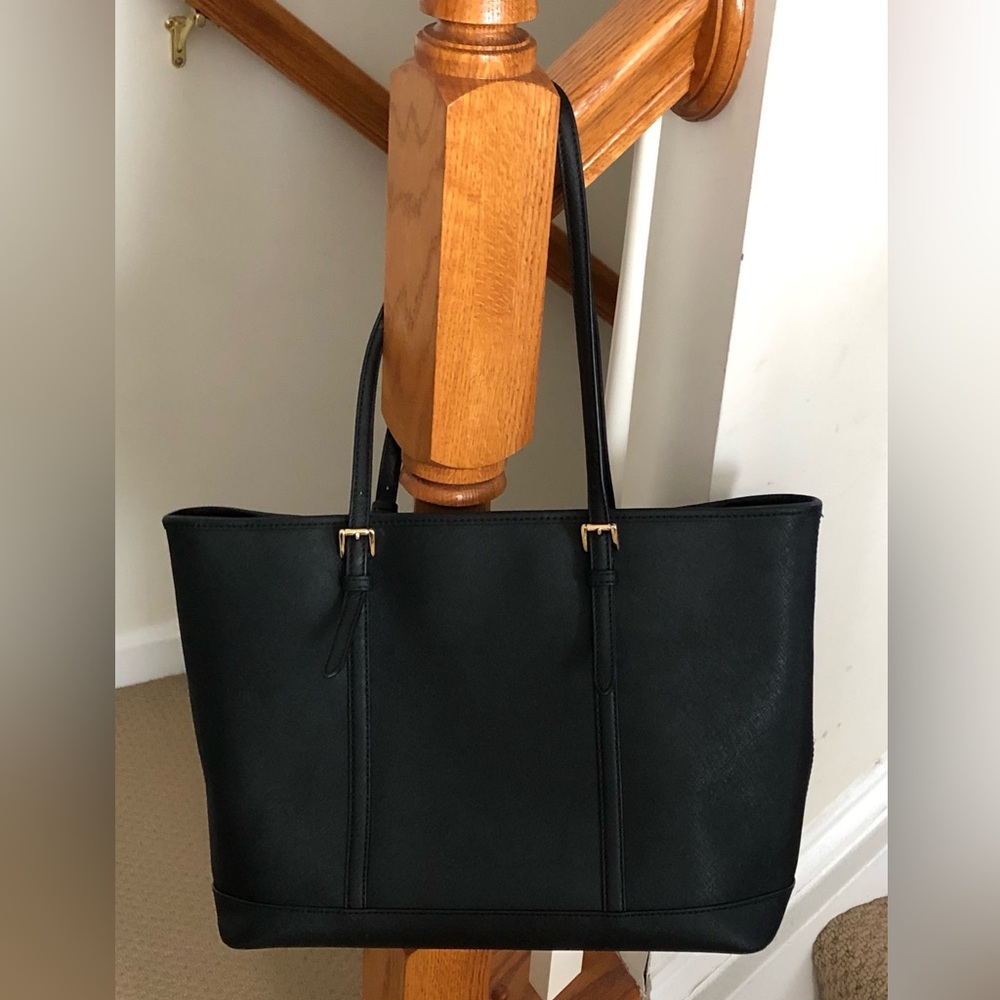 Michael Kors Black Leather Tote - Picture 2 of 8